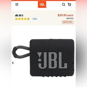 NIB JBL GO3 Bluetooth Waterproof speaker